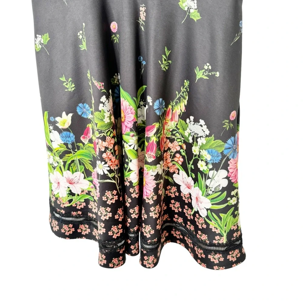 Ted Baker Daissie Florence Trim Skater Dress Size 3/Medium - Picture 9 of 12